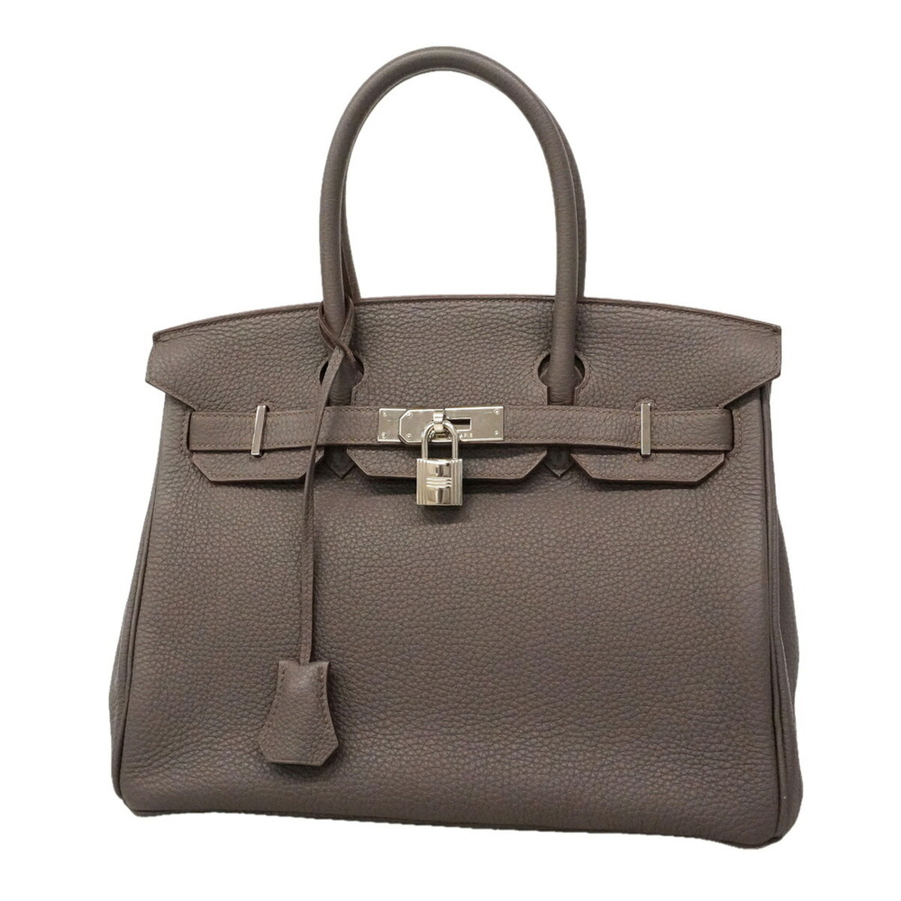 Hermes Birkin 30 Togo Leather Handbag, Etoupe, □R Stamp, Ladies'